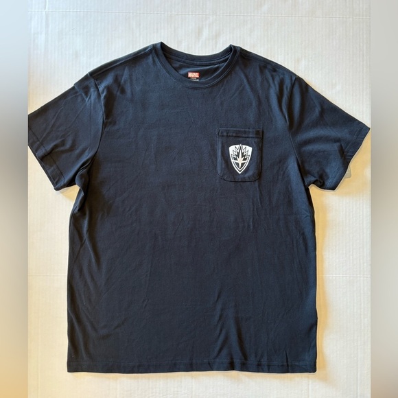 Marvel Guardians of the Galaxy black front & back graphic t-shirt tee size L NWT - Picture 1 of 7